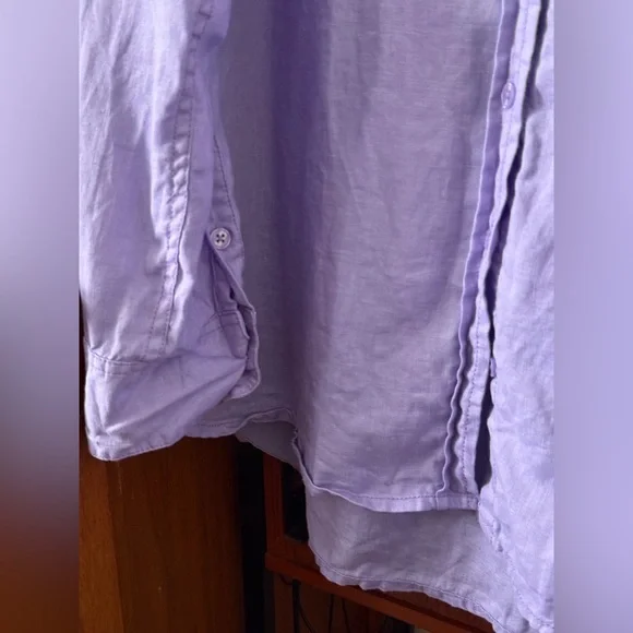 Fat Face Lavender Linen Shirt - Picture 7 of 8